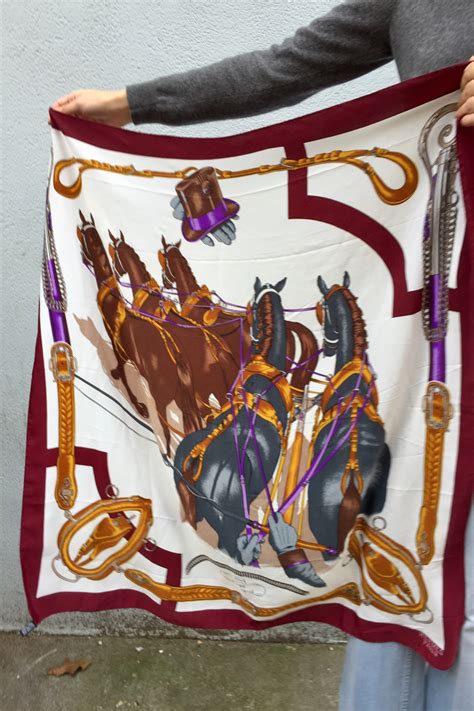 hermes equestrian silk scarf.